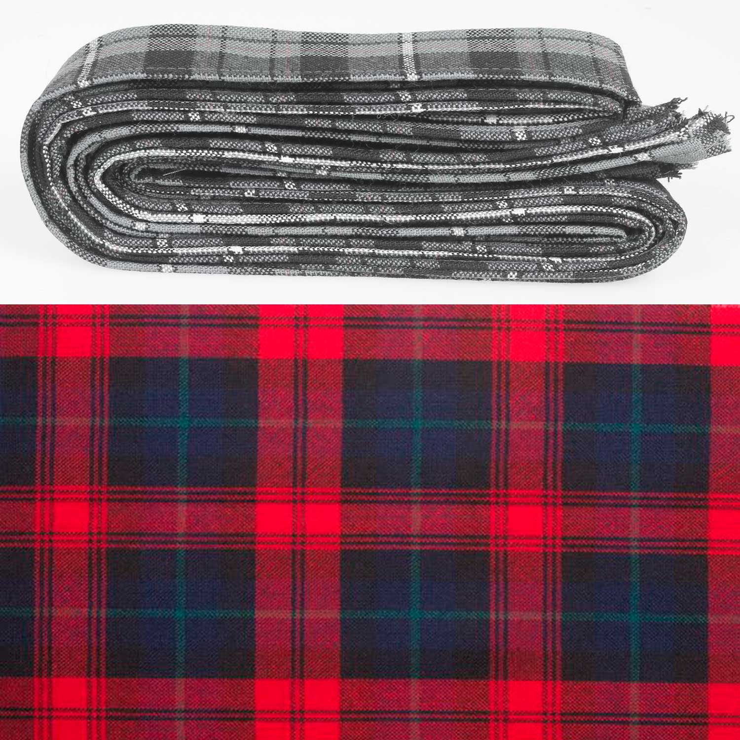 Wool Strip Ribbon in MacLachlan Modern Tartan - 5 Strips, Choose your Width - Image 2