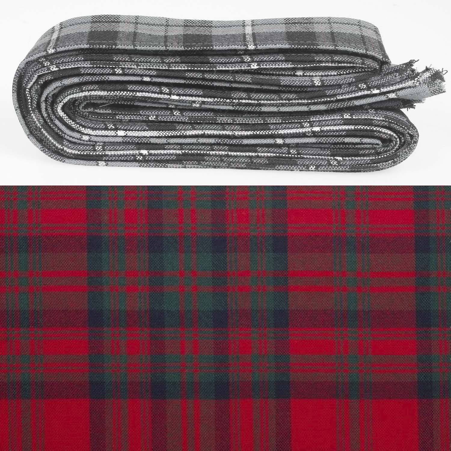 Wool Strip Ribbon in Matheson Red Modern Tartan - 5 Strips, Choose Your Width - Image 2