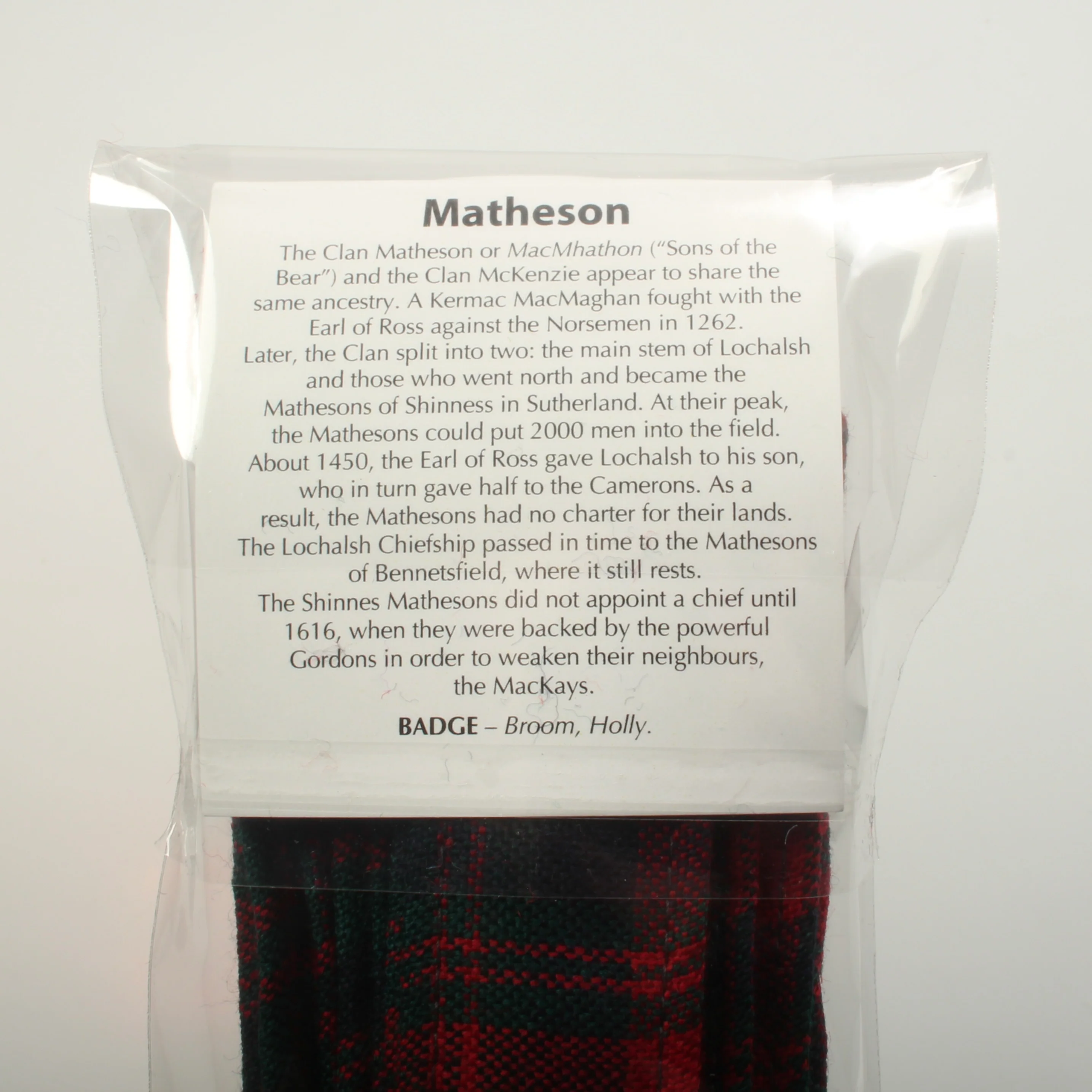Wool Strip Ribbon in Matheson Red Modern Tartan - 5 Strips, Choose Your Width - Image 3