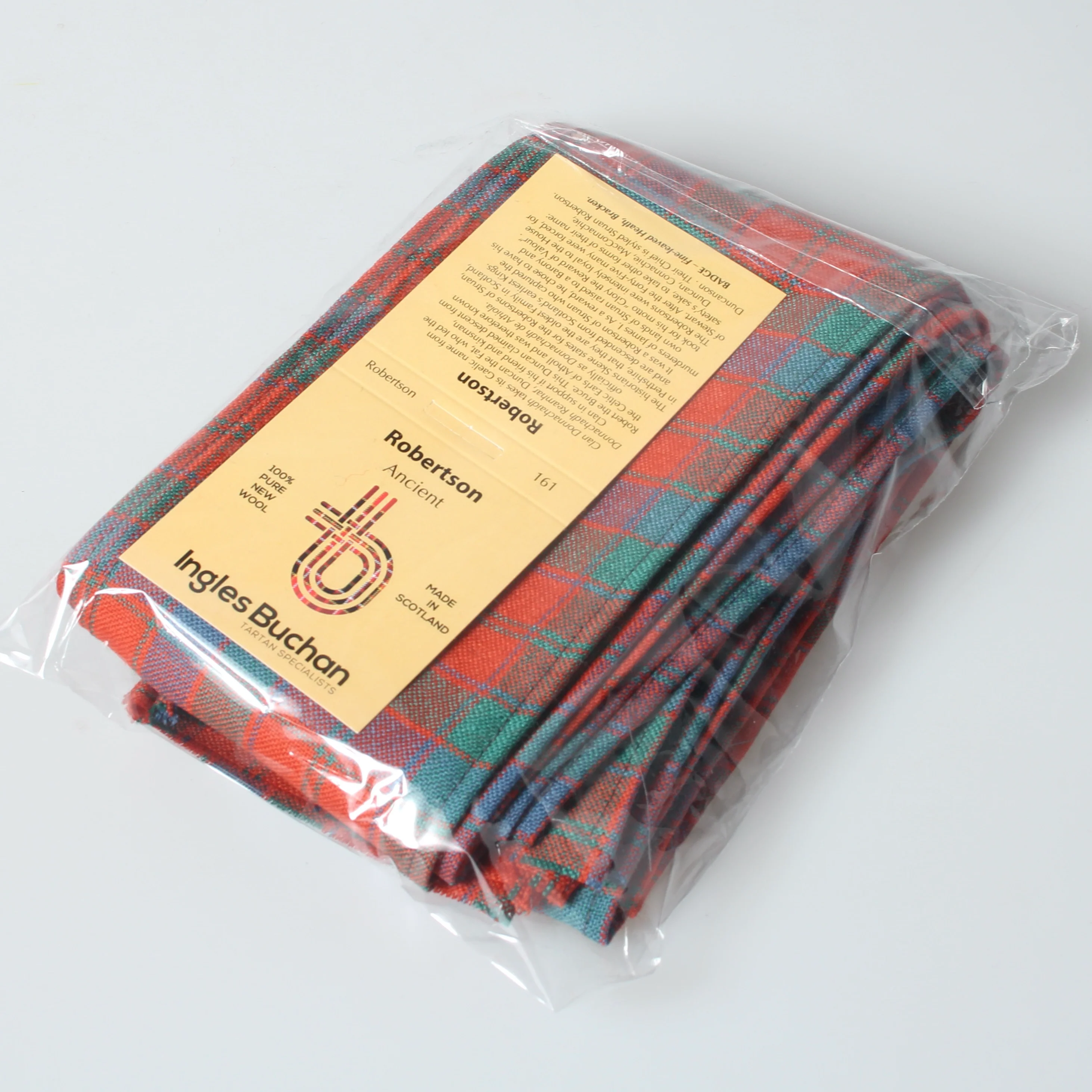 Wool Strip Ribbon in Robertson Ancient Tartan - 5 Strips, Choose Your Width - Image 3