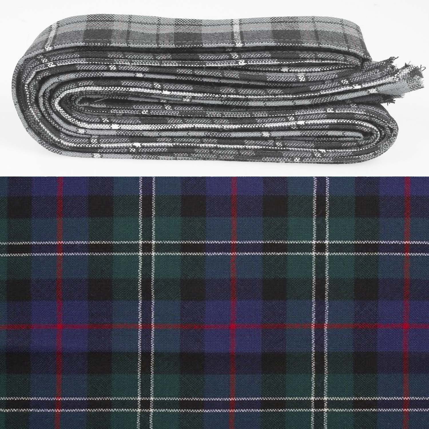 Wool Strip Ribbon in Rose Hunting Modern Tartan - 5 Strips, Choose Your Width - Image 2