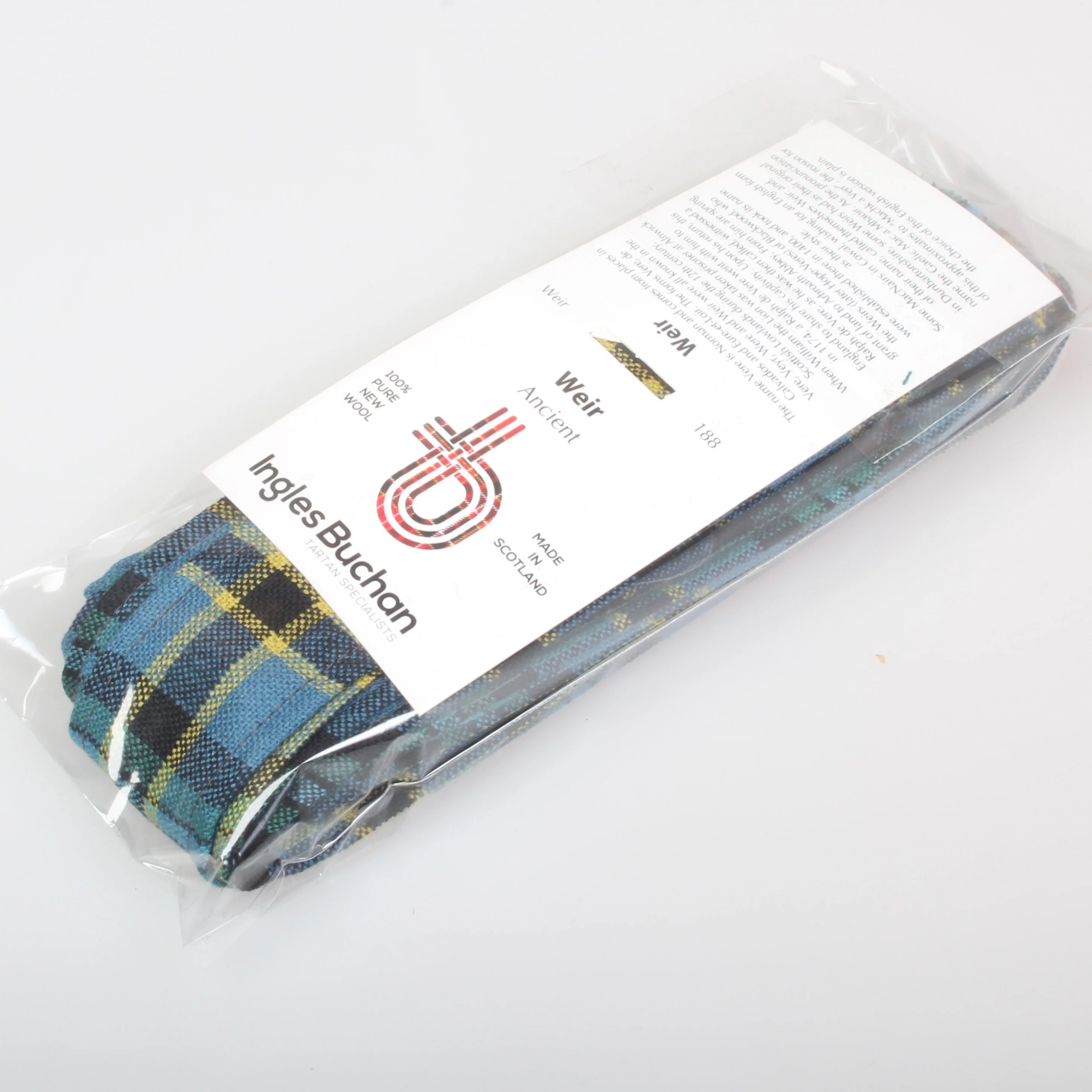 Wool Strip Ribbon in Weir Ancient Tartan - 5 Strips, Choose Your Width - Image 2