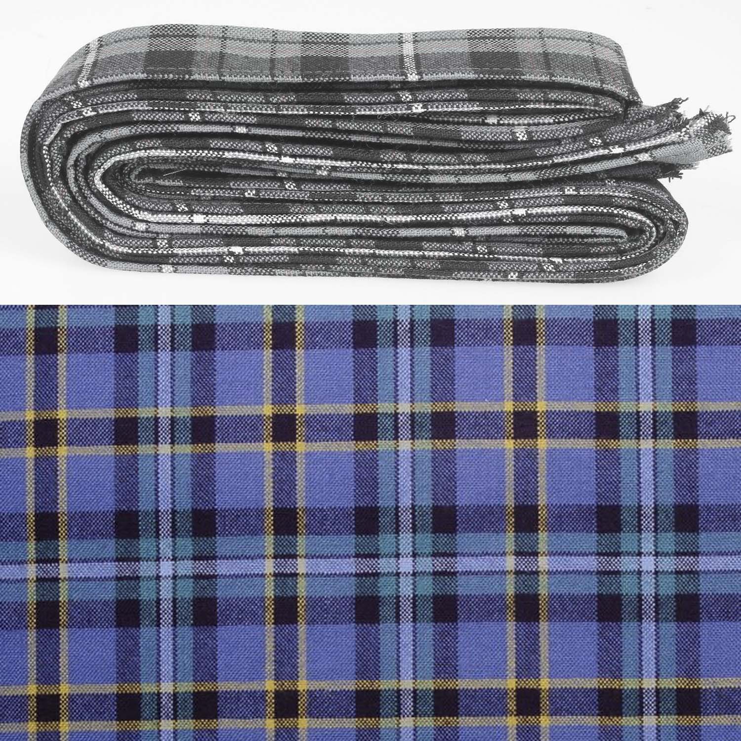 Wool Strip Ribbon in Weir Ancient Tartan - 5 Strips, Choose Your Width - Image 3