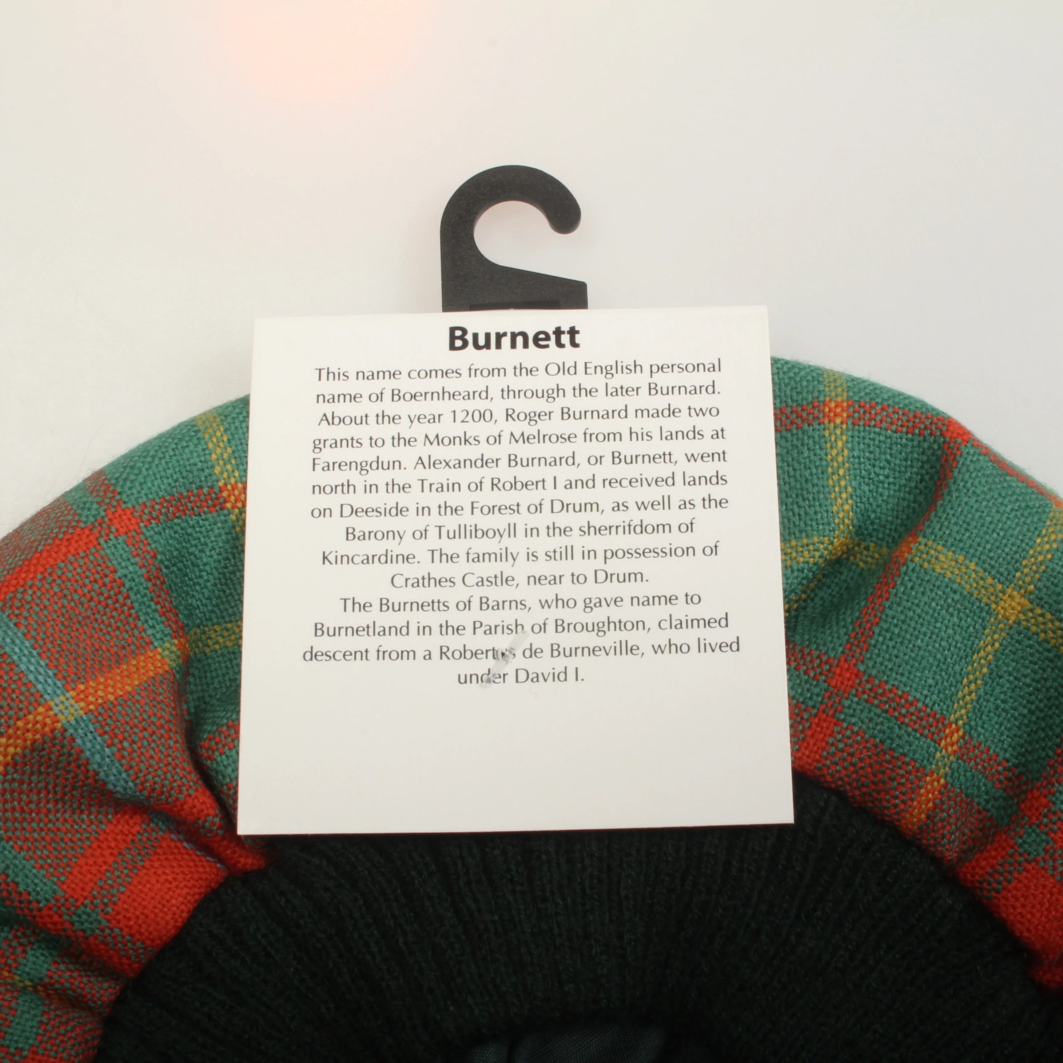 Wool Tam in Burnett Ancient Tartan - Image 3