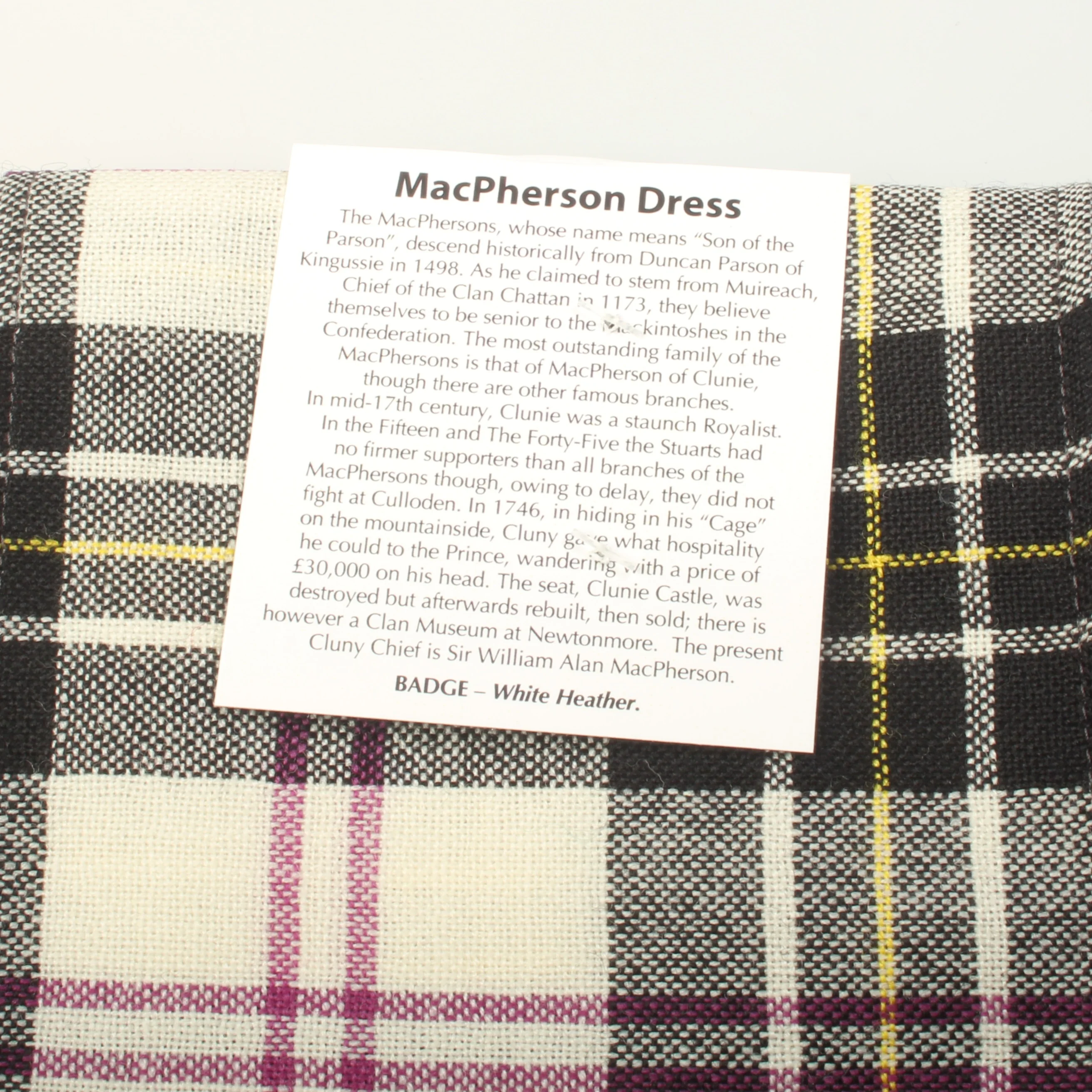Wool Mini Sash in MacPherson Dress Tartan - Image 3