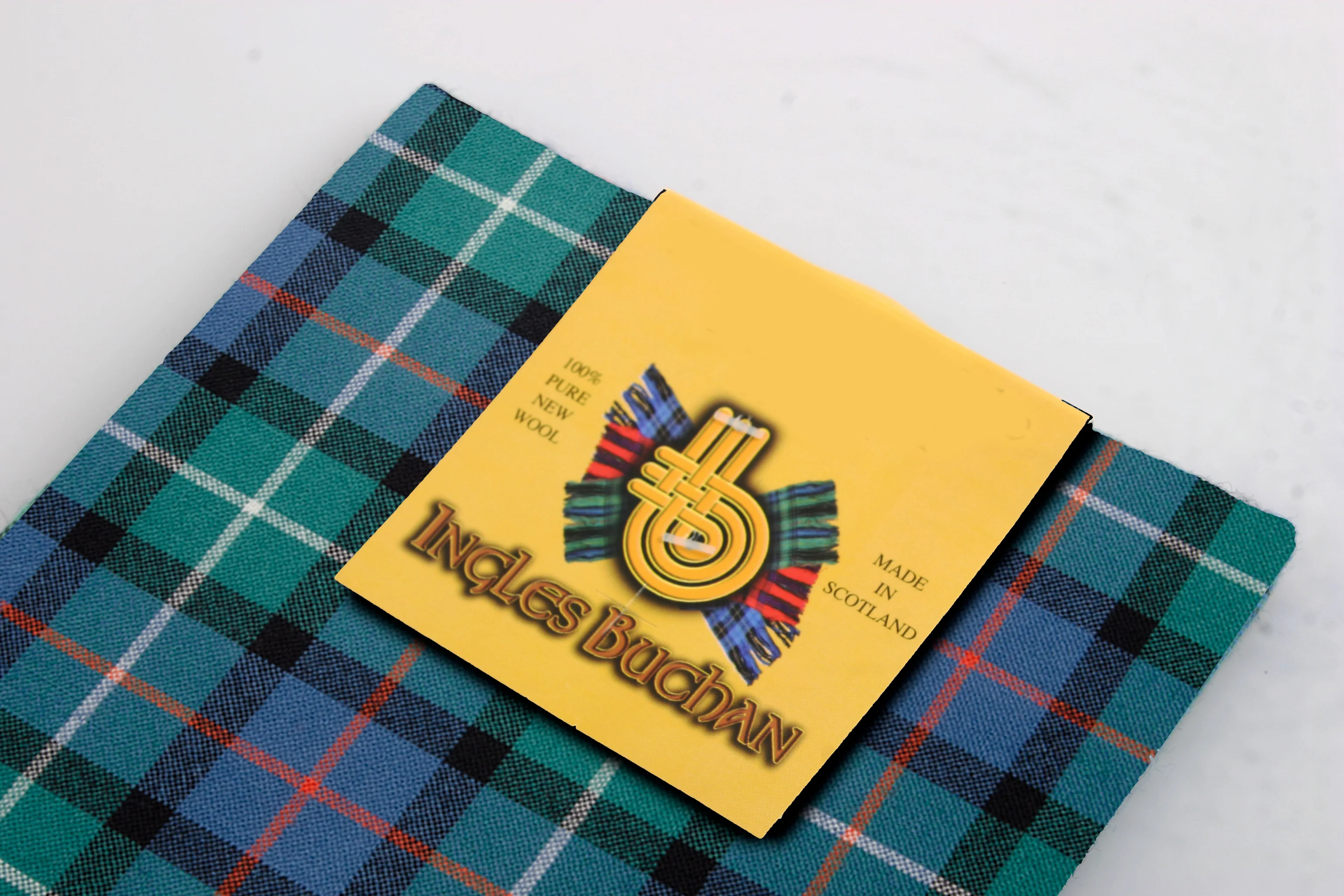 Wool Tartan Pocket Square in Davidson of Tulloch Ancient Tartan