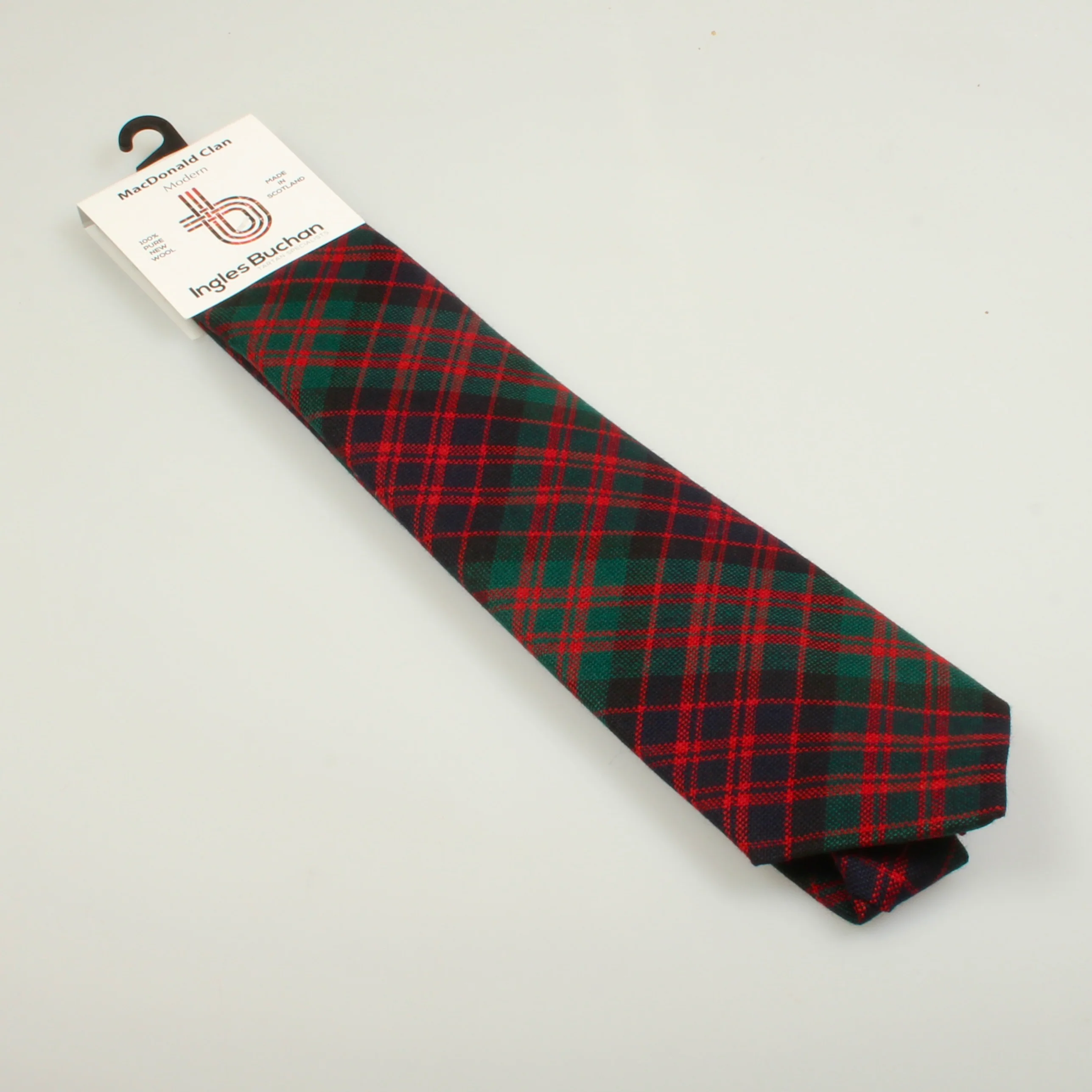 Wool Tartan Pocket Square in MacDonald Modern Tartan - Image 2