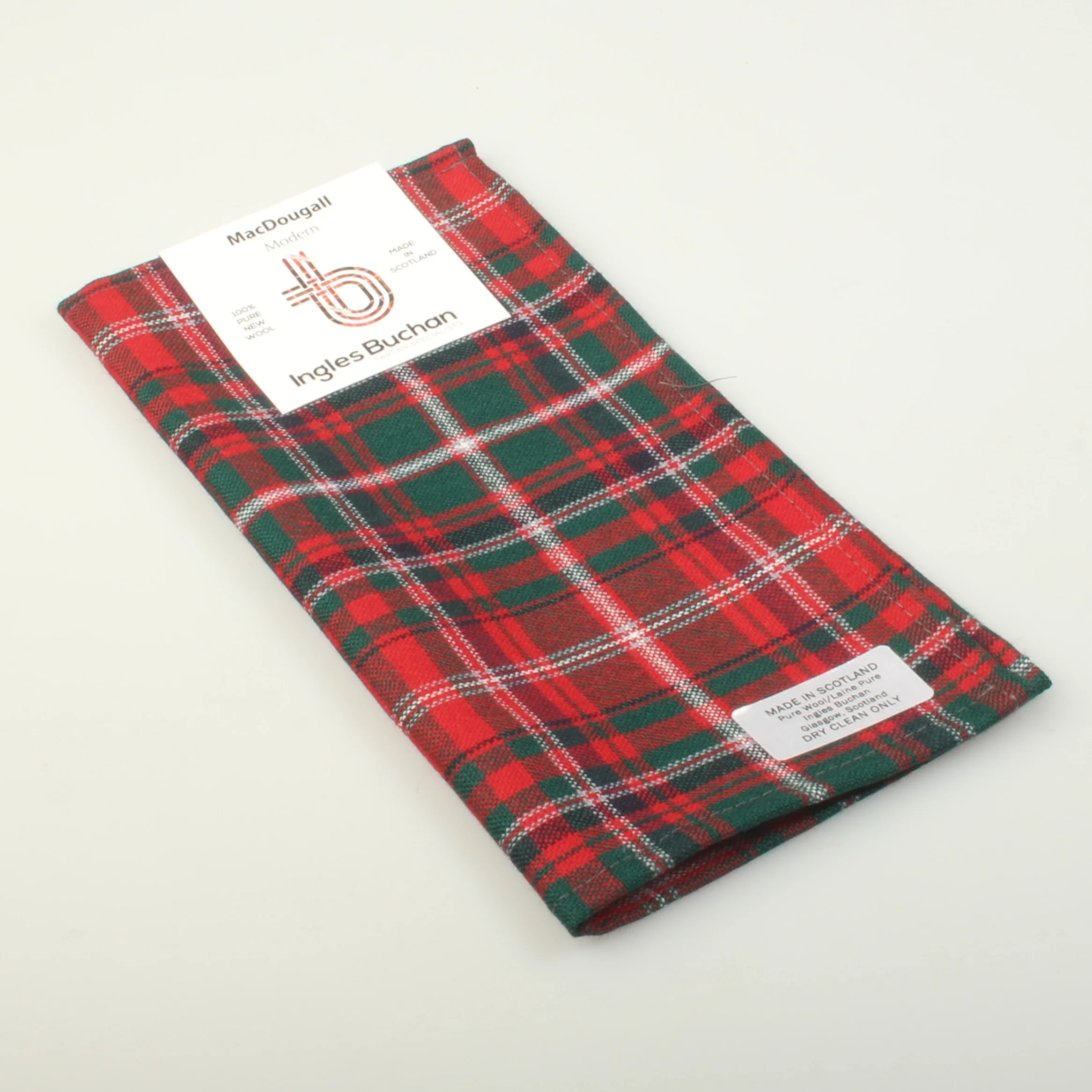 Wool Tartan Pocket Square in MacDougall Modern Tartan - Image 3