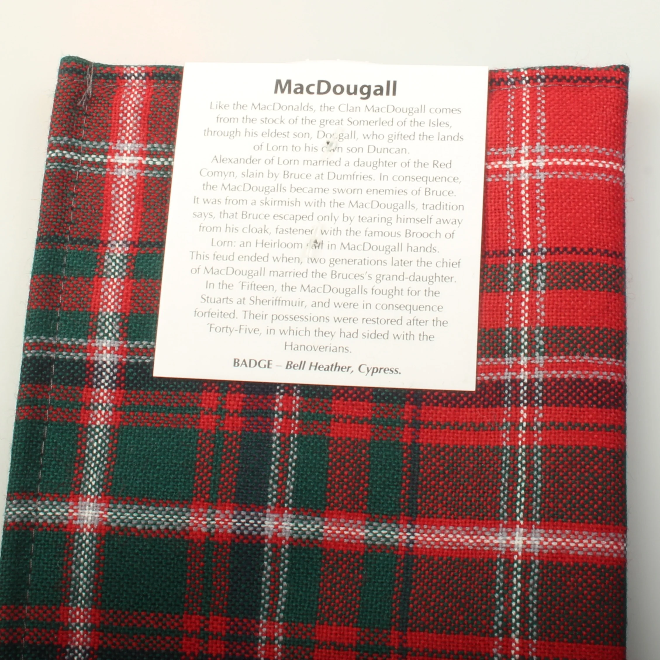 Wool Tartan Pocket Square in MacDougall Modern Tartan - Image 4