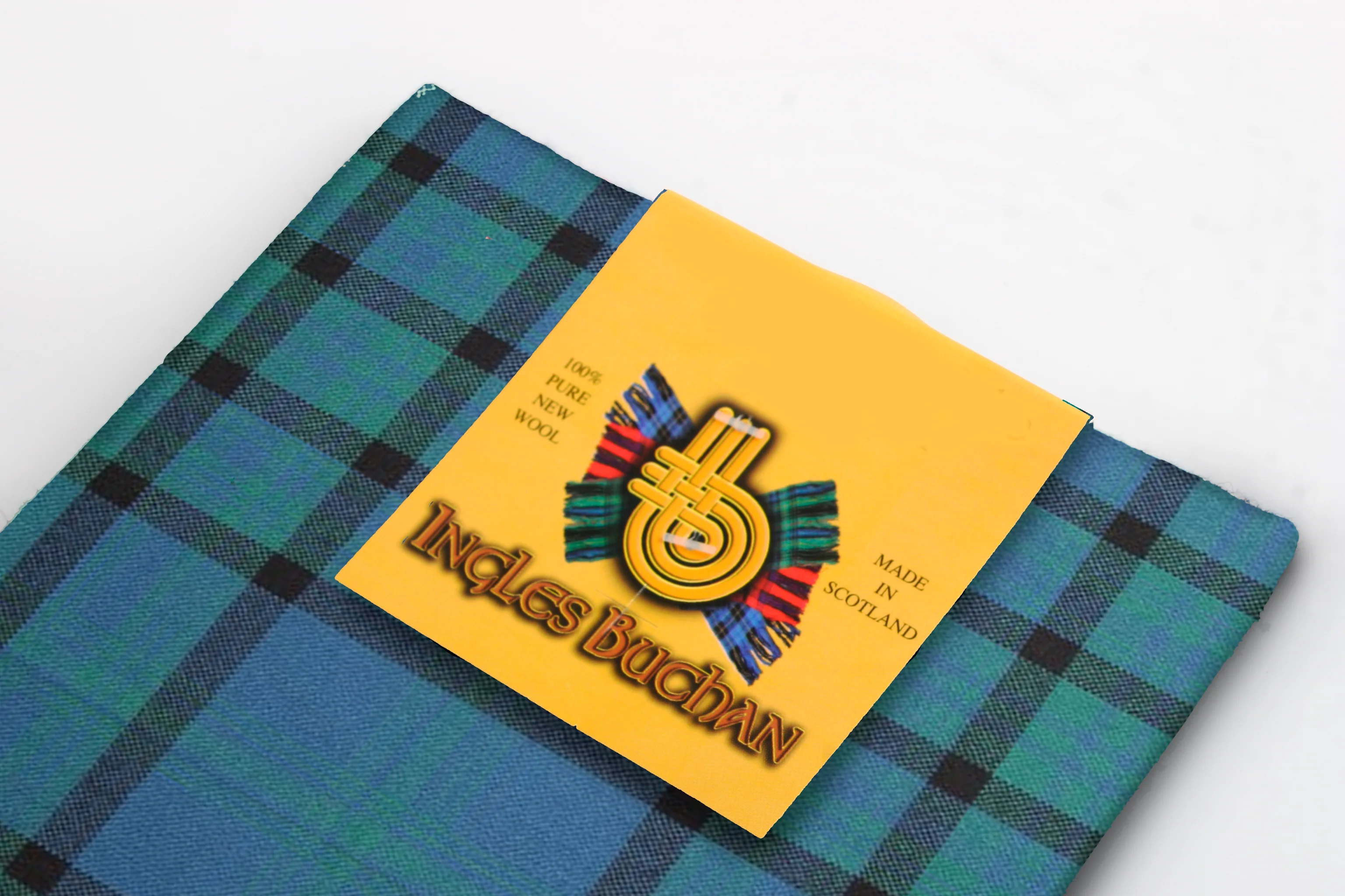 Wool Tartan Pocket Square in Matheson Hunting Ancient Tartan - Image 3