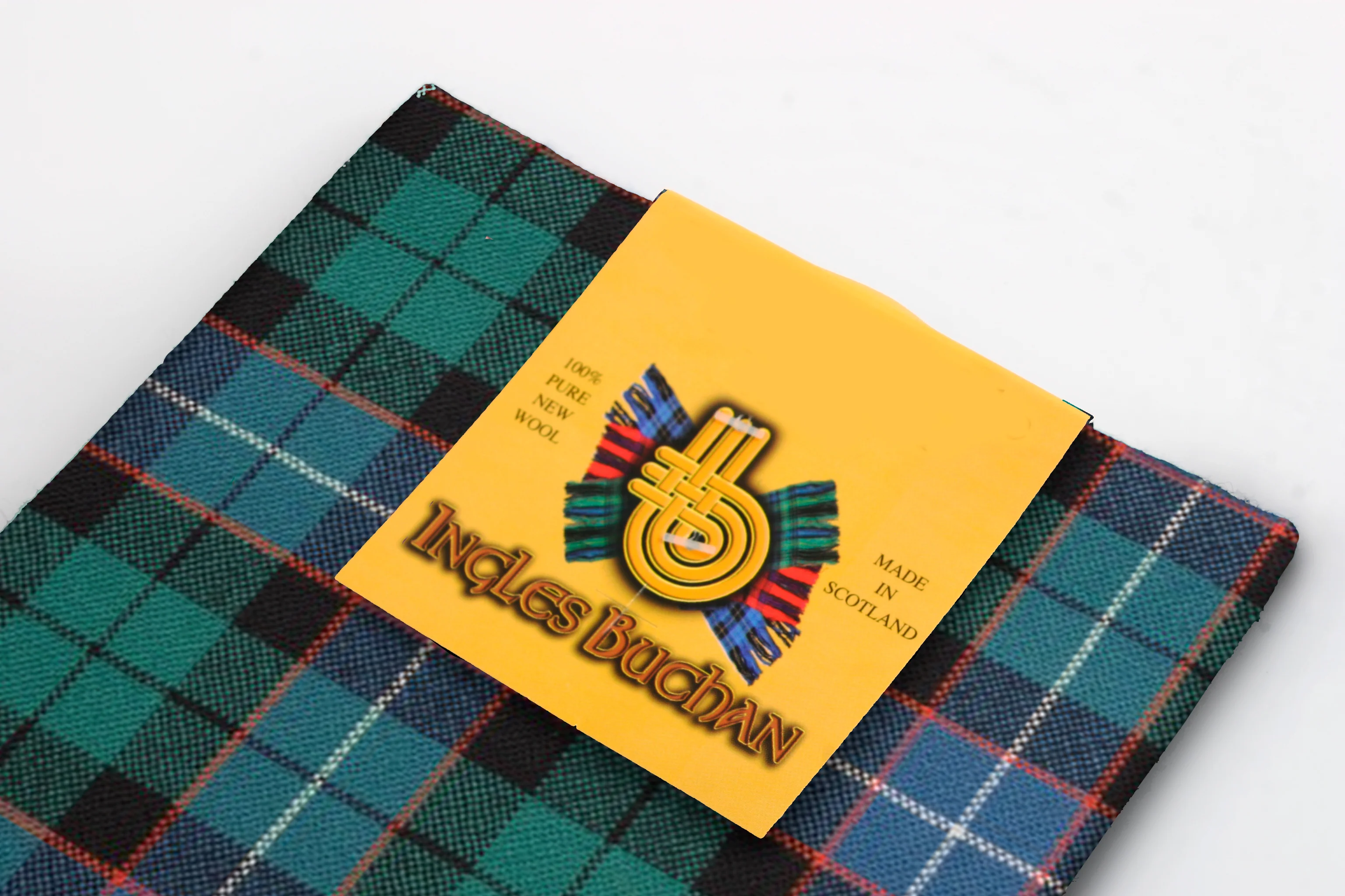 Wool Tartan Pocket Square in Mitchell Ancient Tartan - Image 2