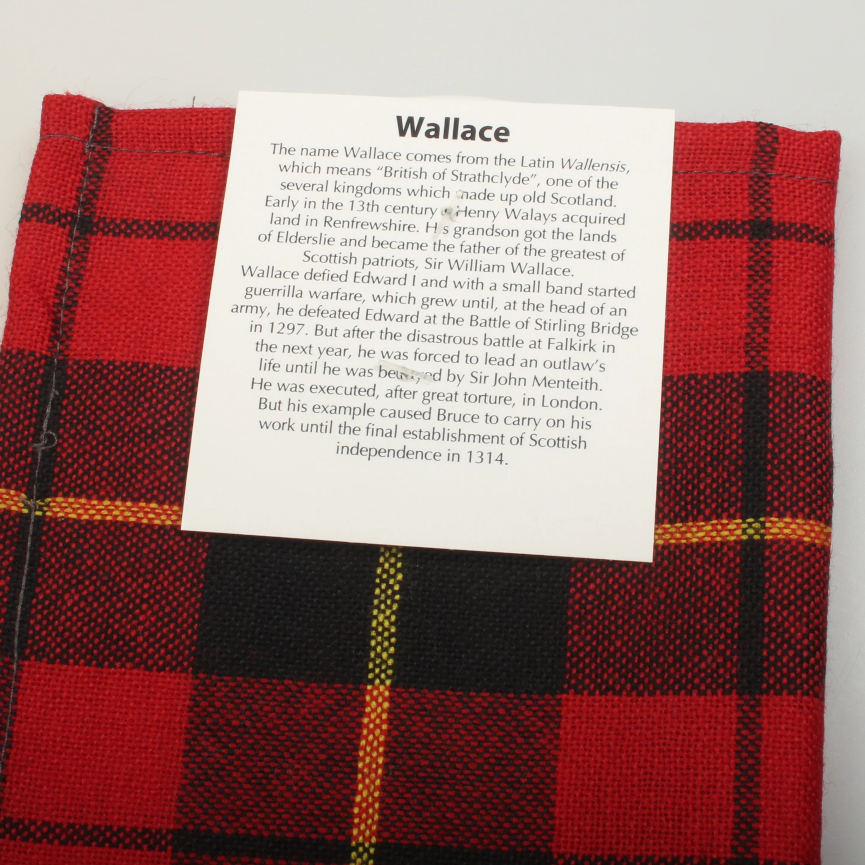 Wool Tartan Pocket Square in Wallace Modern Tartan - Image 3