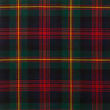 Wool Tartan Tie with Clan Crest Clip - Image 2