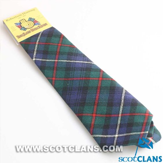 Wool Tie in Robertson Hunting Modern Tartan
